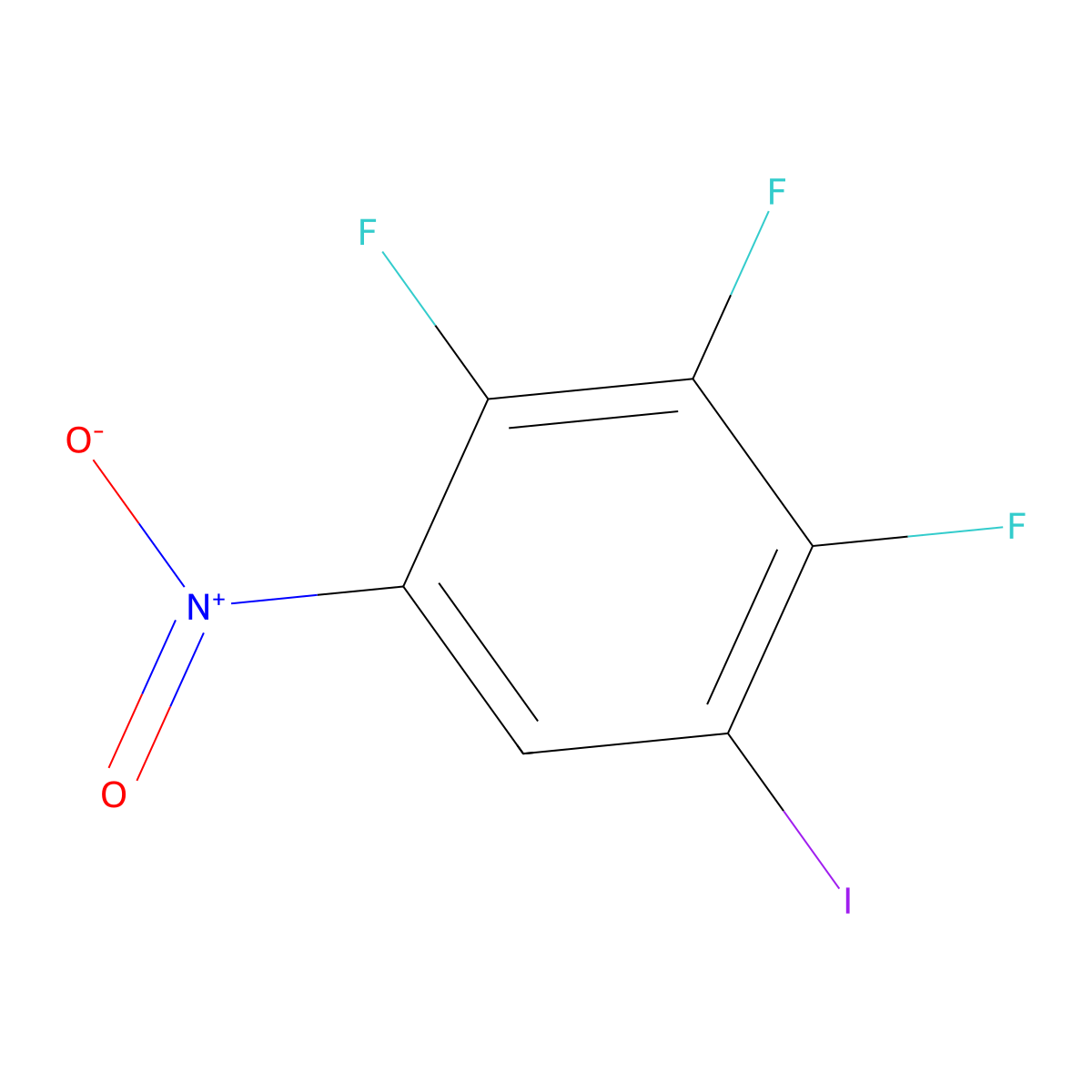 2,3,4-Trifluoro-1-iodo-5-nitrobenzene molecular structure, CAS 148388-75-4