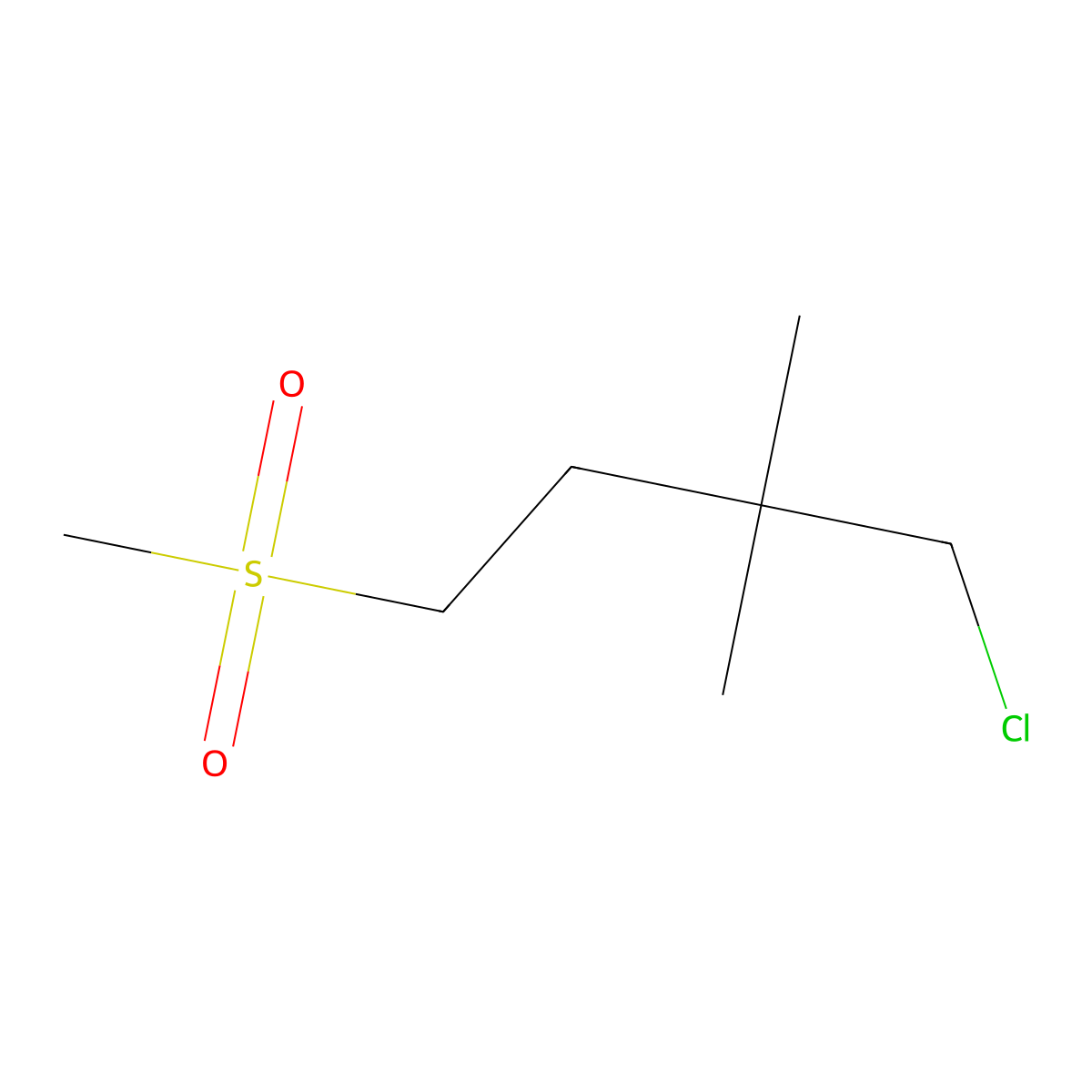 1-Chloro-4-methanesulfonyl-2,2-dimethylbutane molecular structure, CAS 1483881-37-3