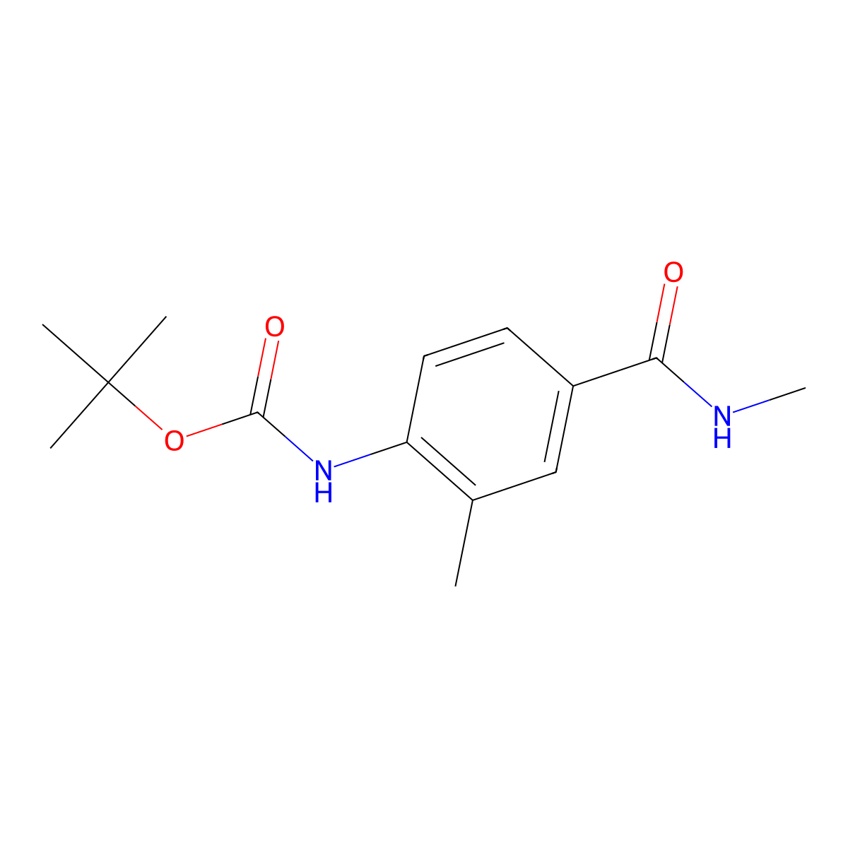 tert-Butyl (2-methyl-4-(methylcarbamoyl)phenyl)carbamate molecular structure, CAS 1483898-51-6