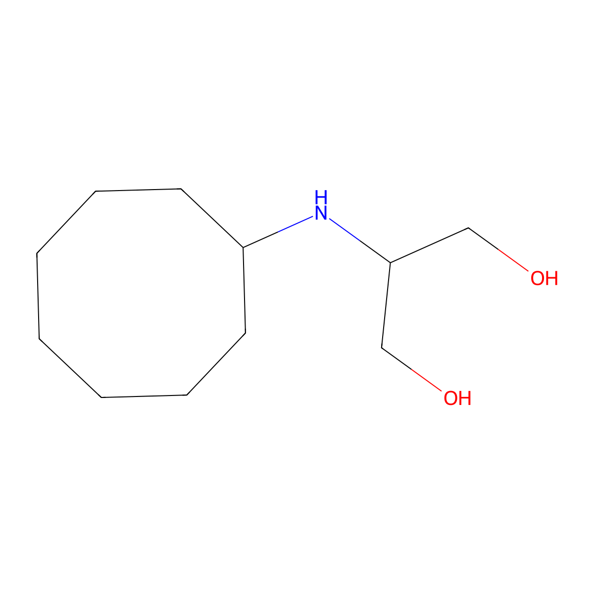 2-(Cyclooctylamino)propane-1,3-diol molecular structure, CAS 1483899-06-4
