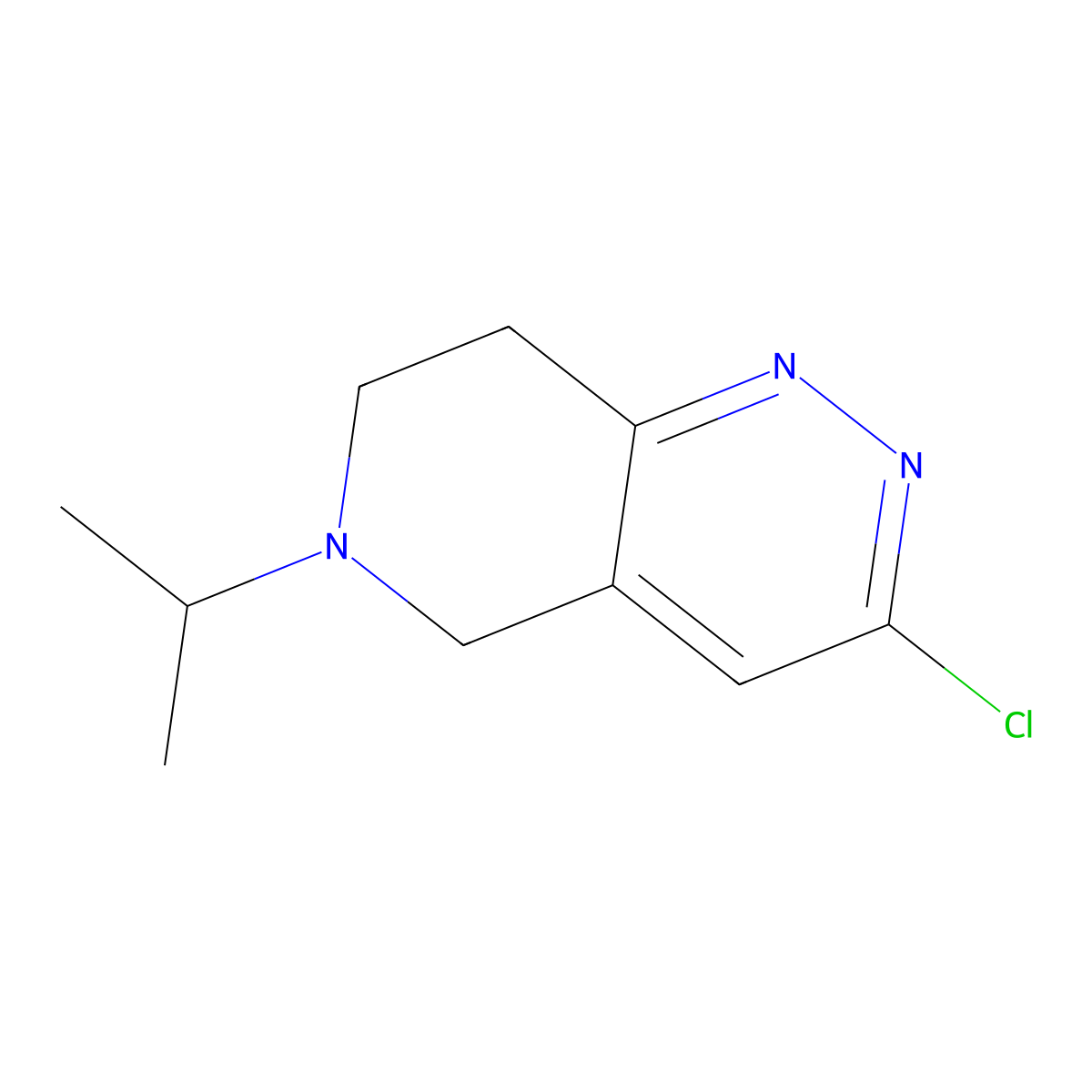 3-chloro-6-(propan-2-yl)-5H,6H,7H,8H-pyrido[4,3-c]pyridazine molecular structure, CAS 1483917-61-8