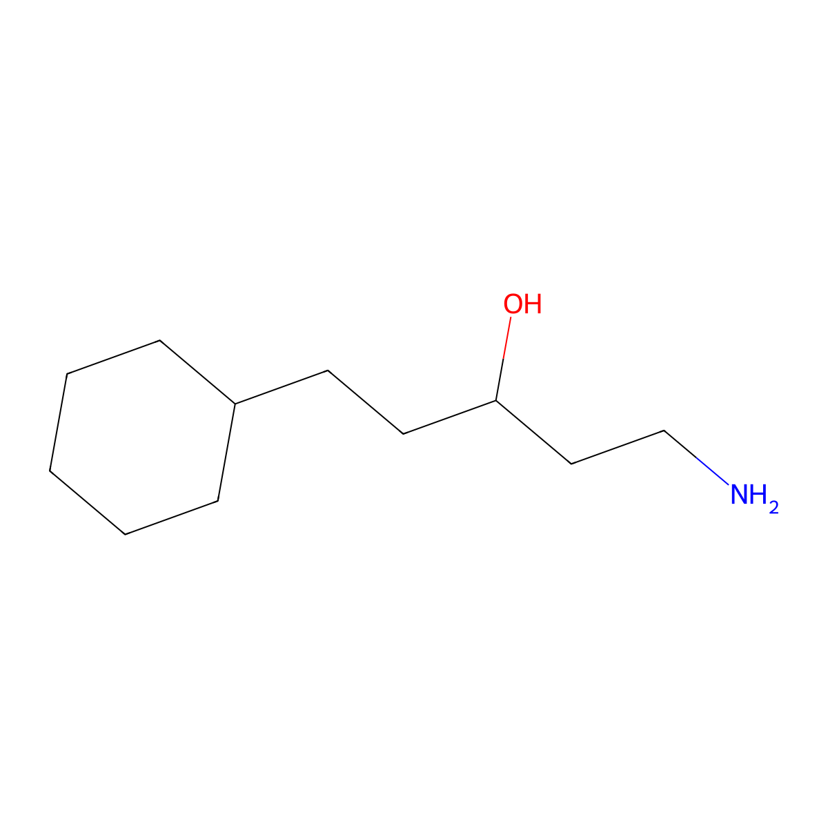 1-Amino-5-cyclohexylpentan-3-ol molecular structure, CAS 1483919-41-0