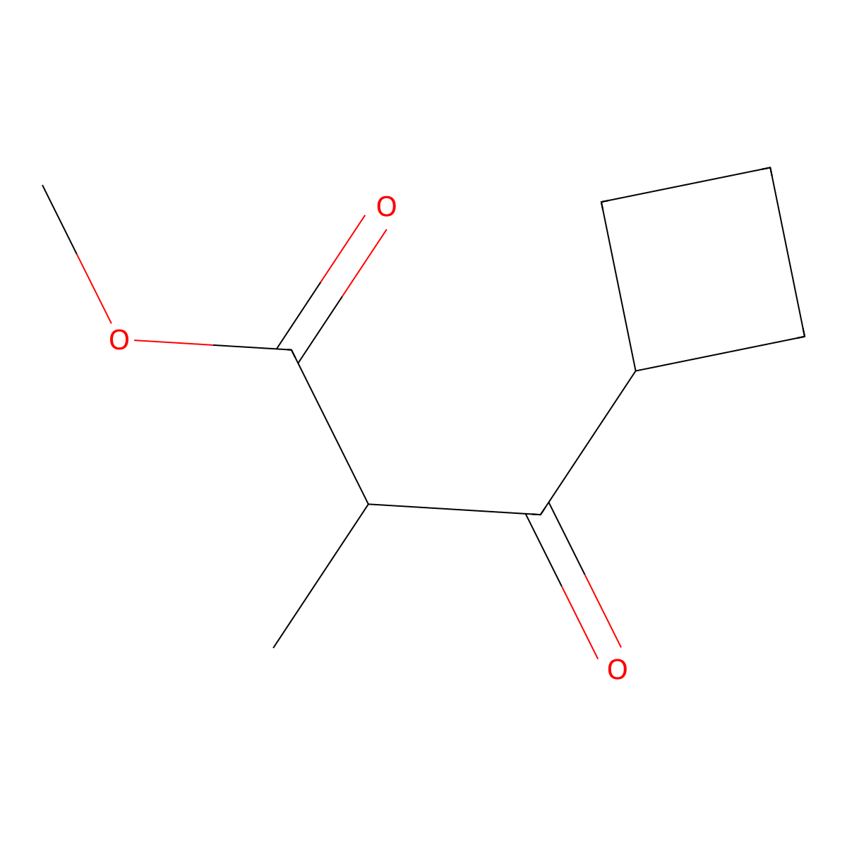 Methyl 3-cyclobutyl-2-methyl-3-oxopropanoate molecular structure, CAS 1483924-09-9
