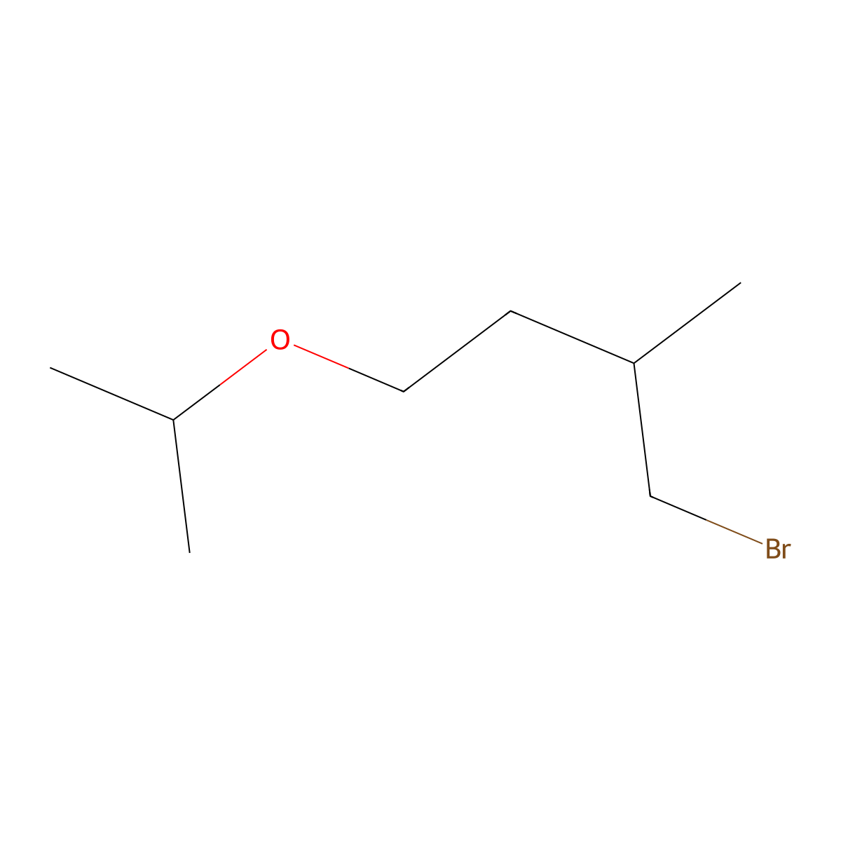 1-Bromo-2-methyl-4-(propan-2-yloxy)butane molecular structure, CAS 1483950-00-0