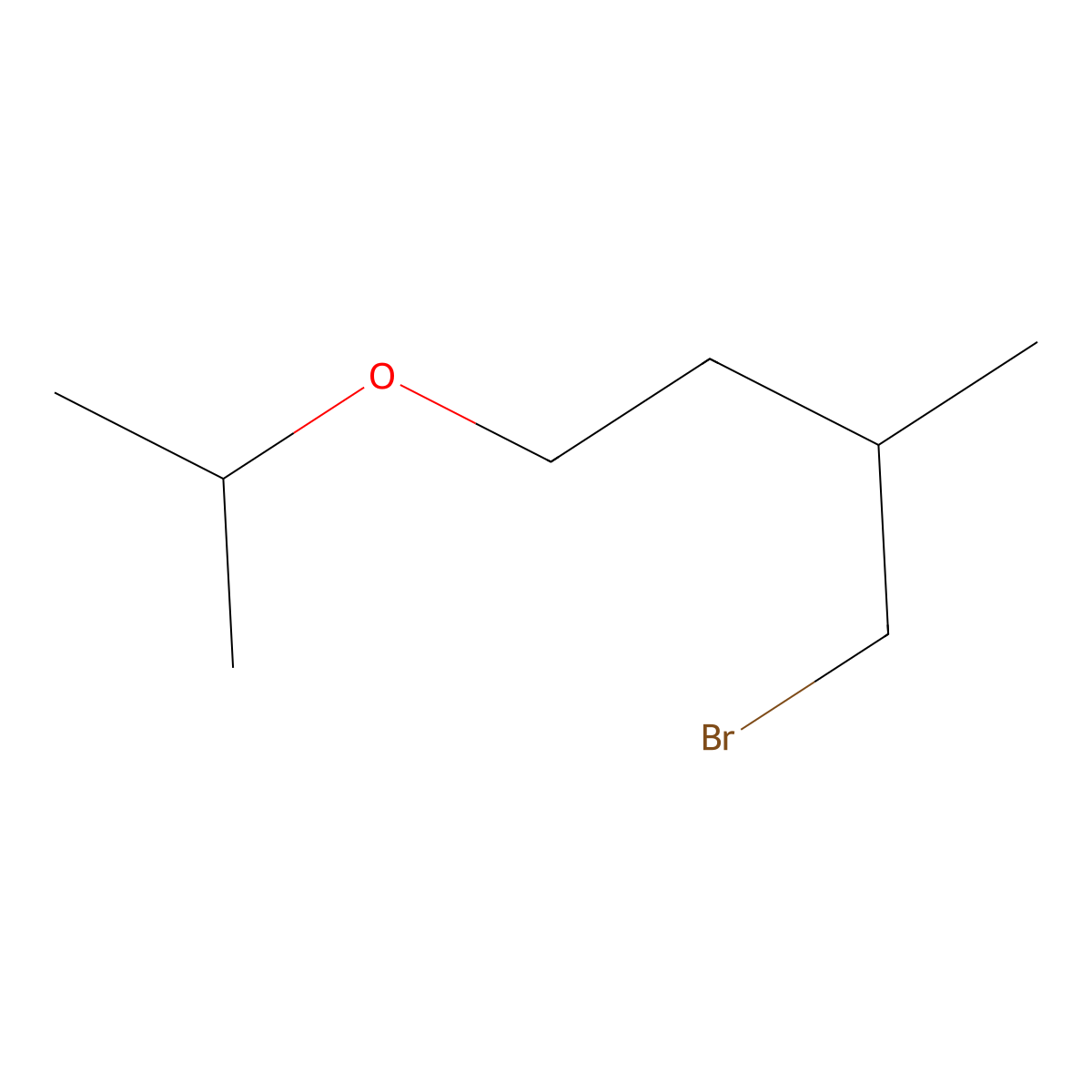 1-Bromo-2-methyl-4-(propan-2-yloxy)butane molecular structure, CAS 1483950-00-0