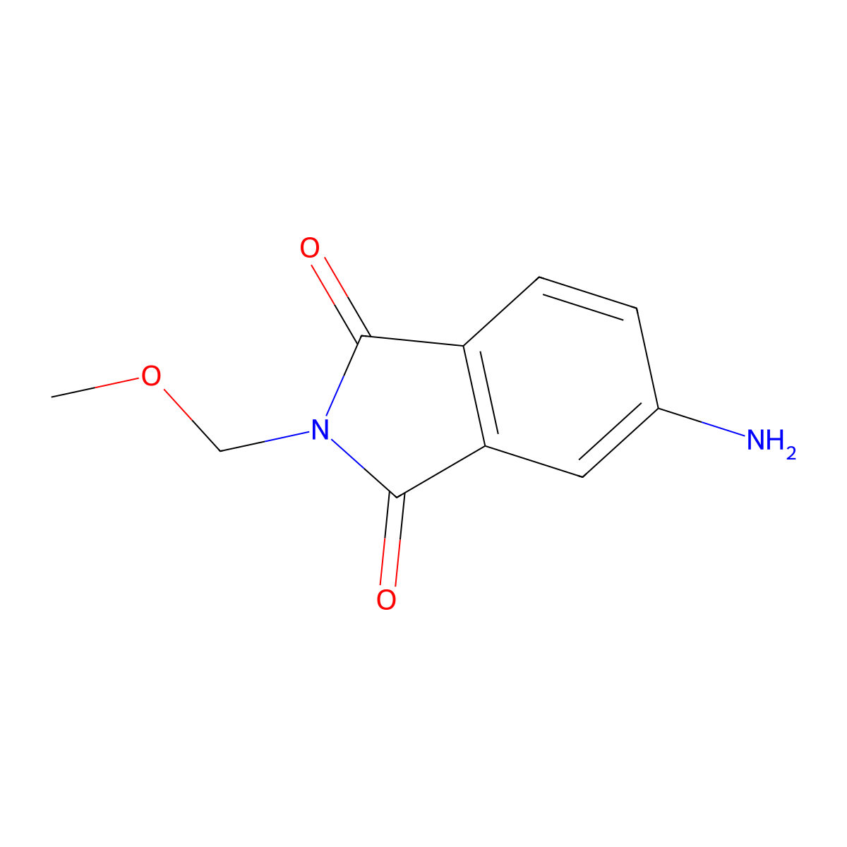 5-amino-2-(methoxymethyl)-2,3-dihydro-1H-isoindole-1,3-dione molecular structure, CAS 1483958-78-6