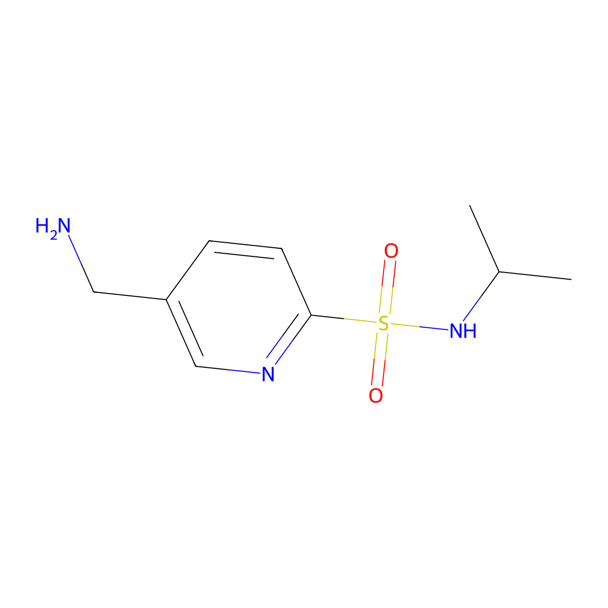 5-(Aminomethyl)-n-isopropylpyridine-2-sulfonamide molecular structure, CAS 1483986-67-9