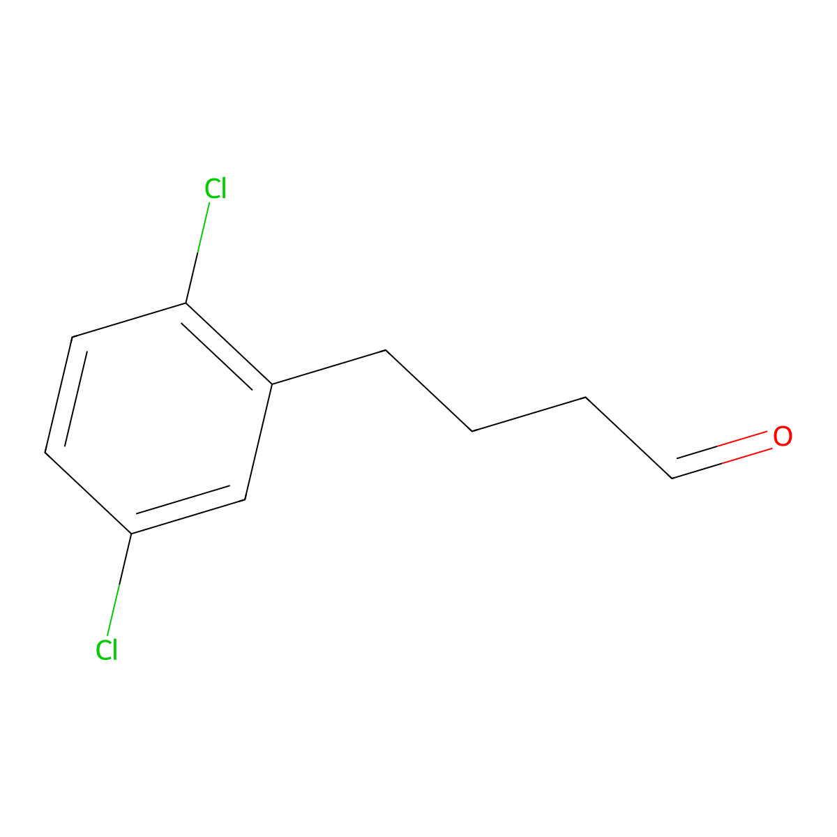 4-(2,5-Dichlorophenyl)butanal molecular structure, CAS 1483992-49-9