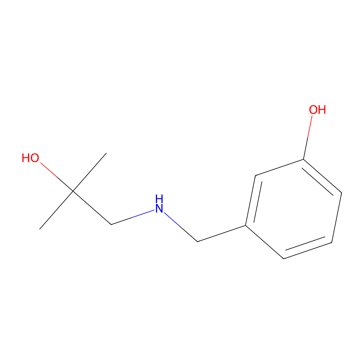3-{[(2-Hydroxy-2-methylpropyl)amino]methyl}phenol molecular structure, CAS 1483993-12-9