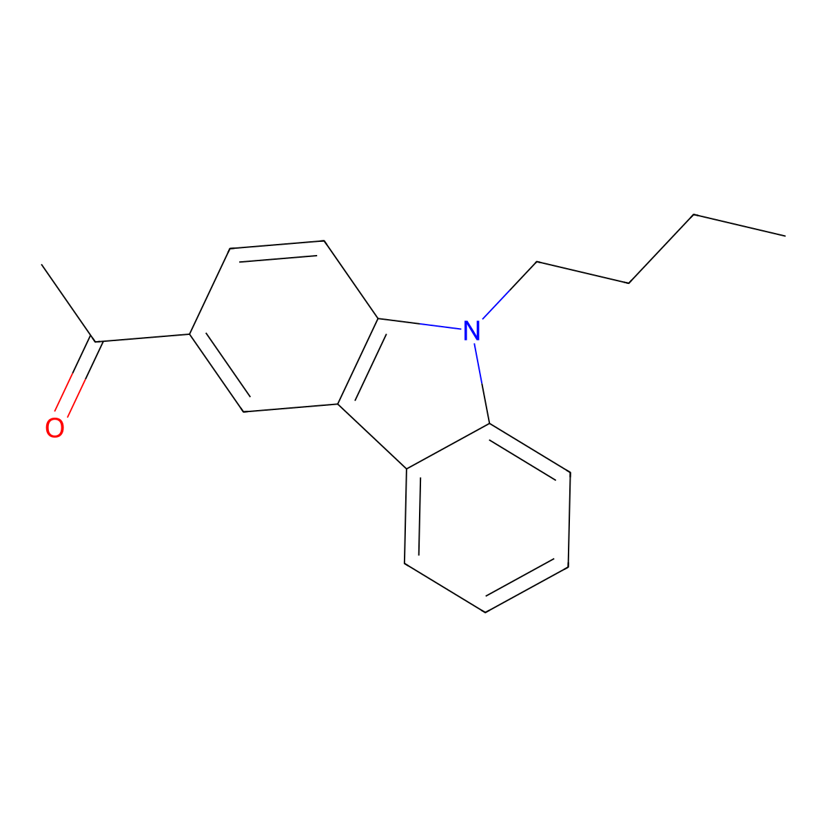 3-Acetyl-9-butylcarbazole molecular structure, CAS 1484-01-1