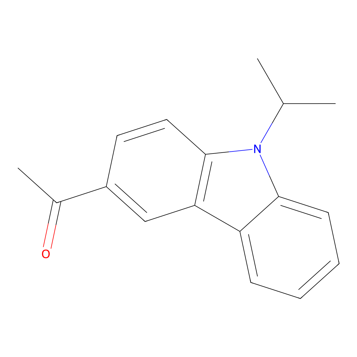 3-Acetyl-9-isopropyl-9H-carbazole molecular structure, CAS 1484-02-2