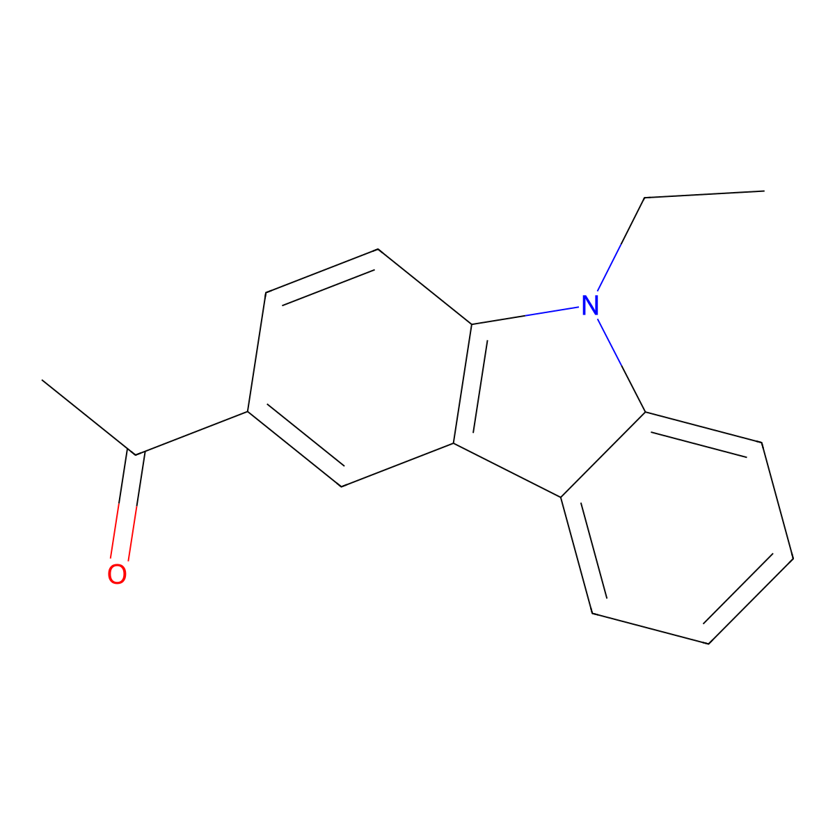 1-(9-ethyl-9H-carbazol-3-yl)ethanone molecular structure, CAS 1484-04-4