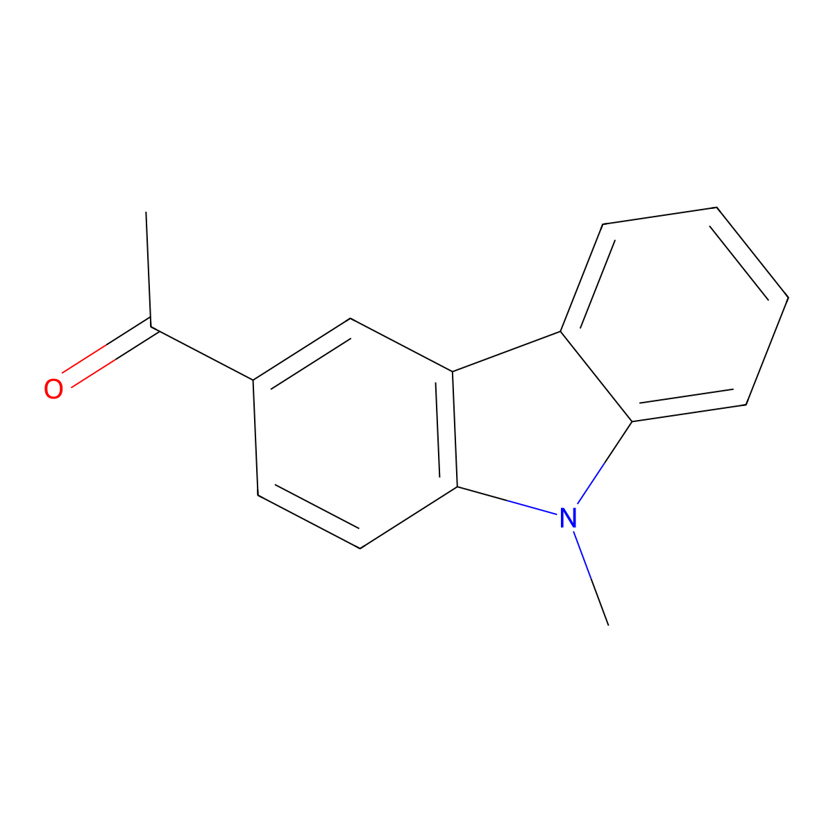 3-Acetyl-9-methylcarbazole molecular structure, CAS 1484-05-5