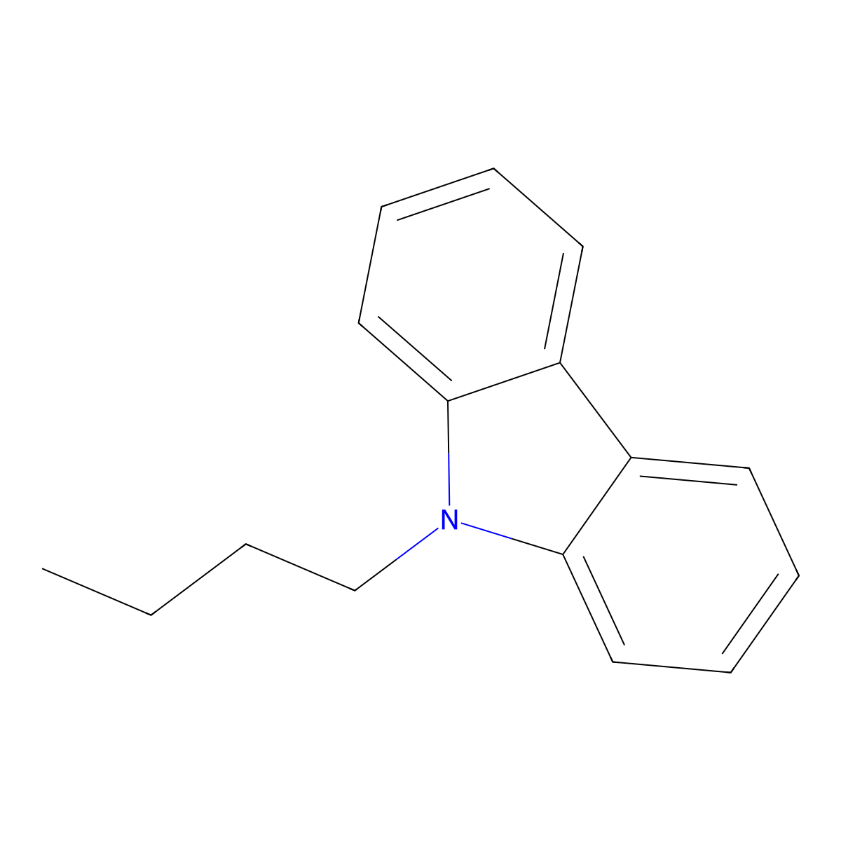 N-Butylcarbazole molecular structure, CAS 1484-08-8