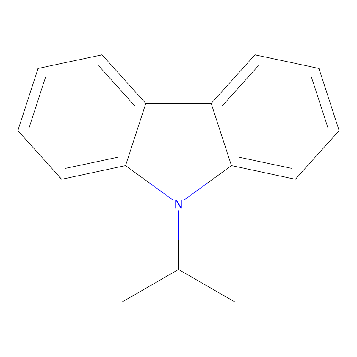 9H-Carbazole, 9-(1-methylethyl)- molecular structure, CAS 1484-09-9