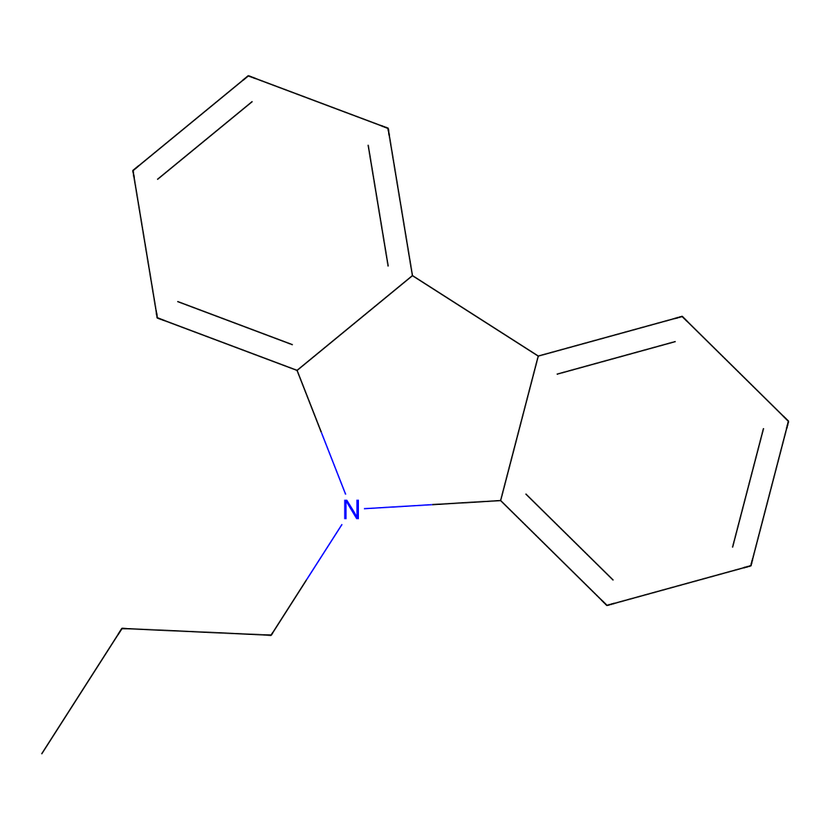 9-Propyl-9H-carbazole molecular structure, CAS 1484-10-2