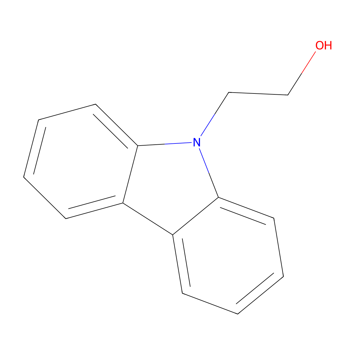 Carbazole-9-ethanol molecular structure, CAS 1484-14-6