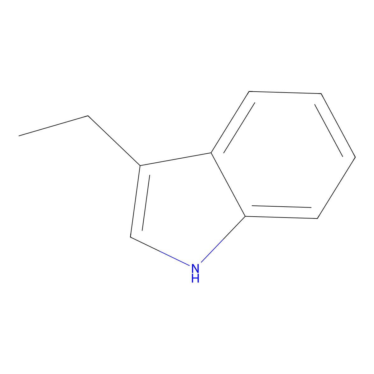 3-ethyl-1H-indole molecular structure, CAS 1484-19-1