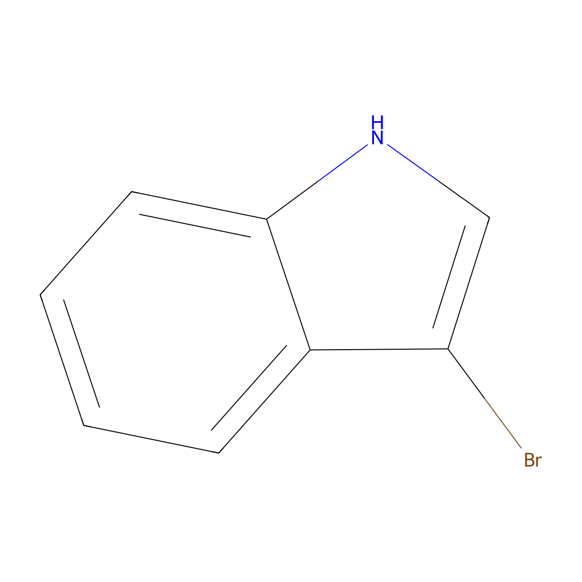 3-Bromo-1h-indole molecular structure, CAS 1484-27-1