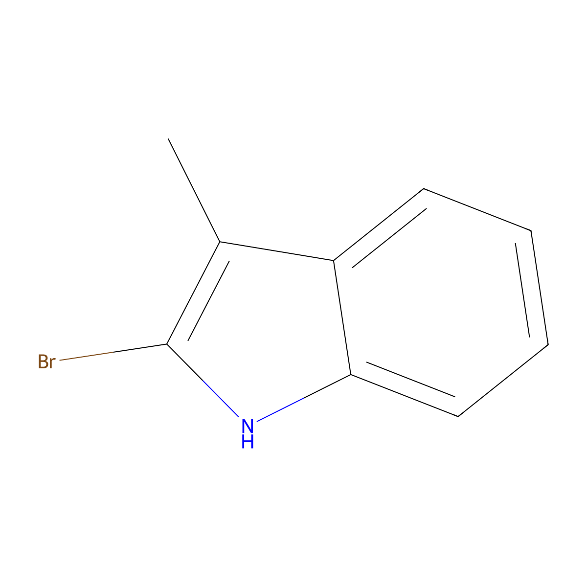 2-Bromo-3-methyl-1h-indole molecular structure, CAS 1484-28-2