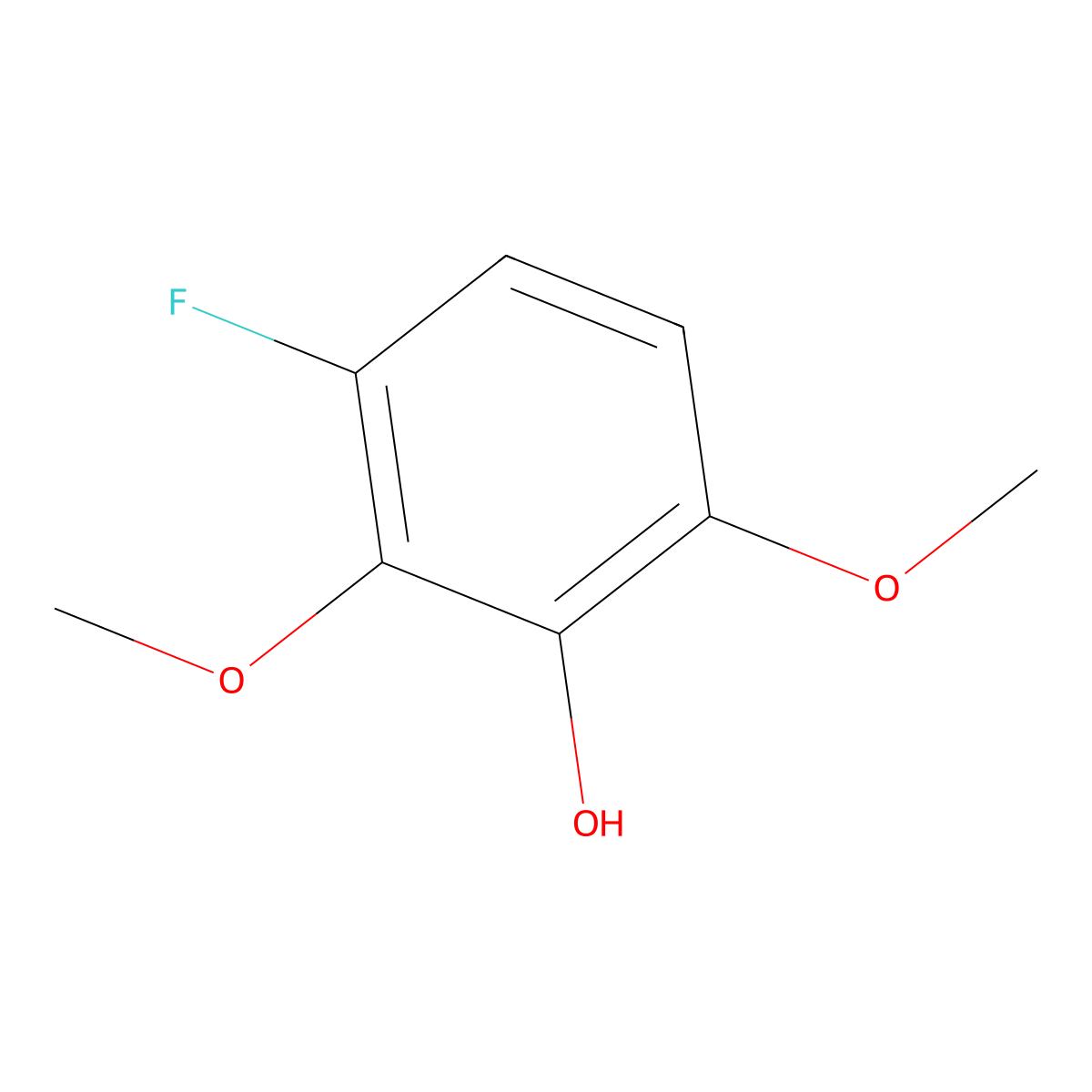 3-Fluoro-2,6-dimethoxyphenol molecular structure, CAS 1484005-24-4