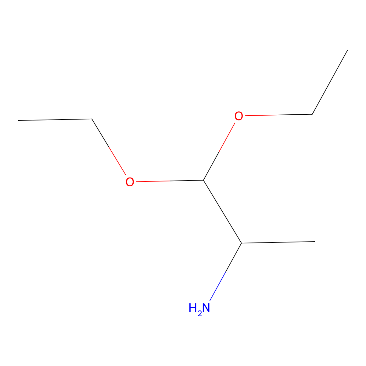 (2R)-1,1-diethoxypropan-2-amine molecular structure, CAS 148402-57-7