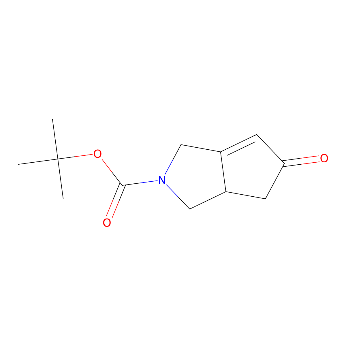 tert-butyl 5-oxo-1H,2H,3H,3aH,4H,5H-cyclopenta[c]pyrrole-2-carboxylate molecular structure, CAS 148404-32-4