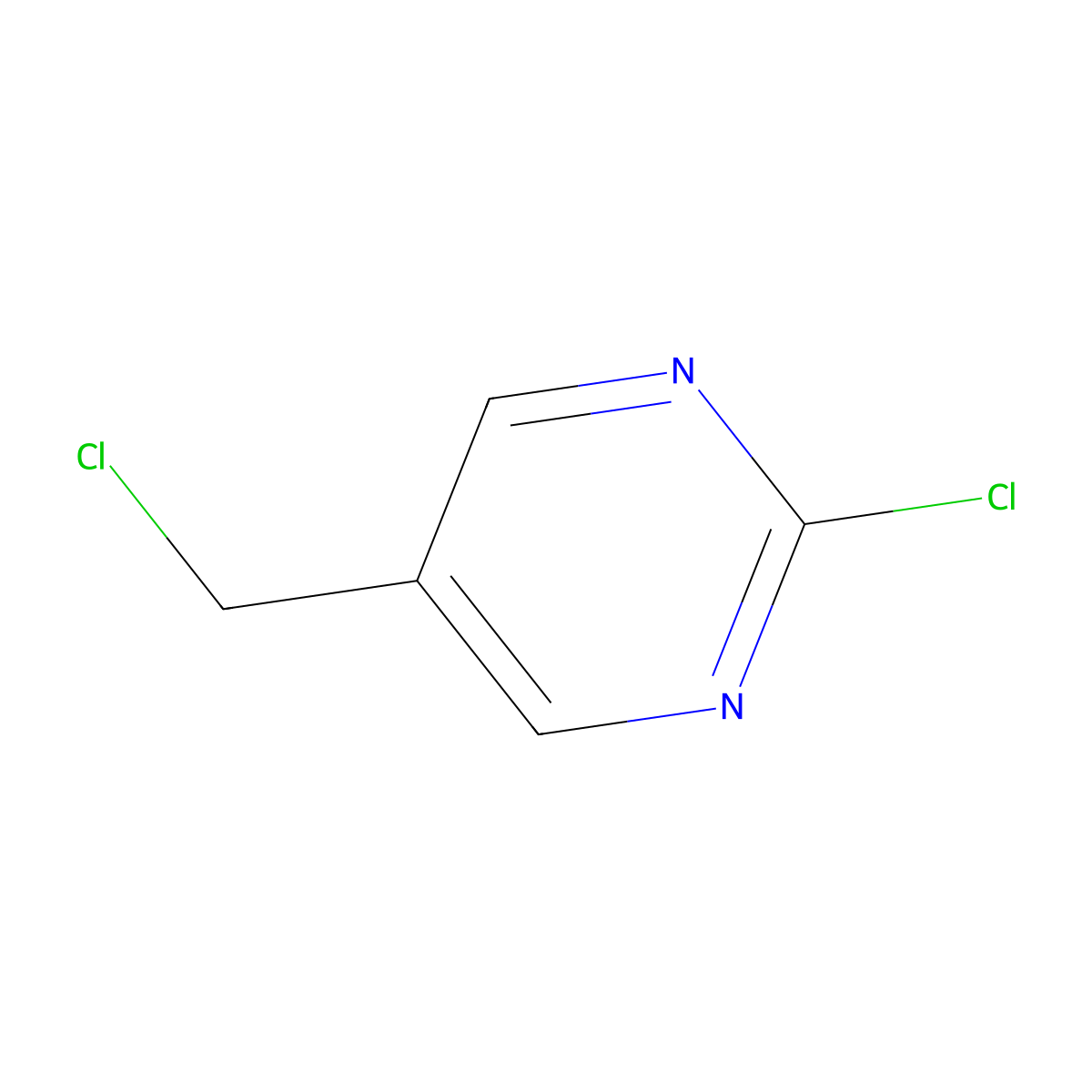 2-Chloro-5-(chloromethyl)pyrimidine molecular structure, CAS 148406-13-7
