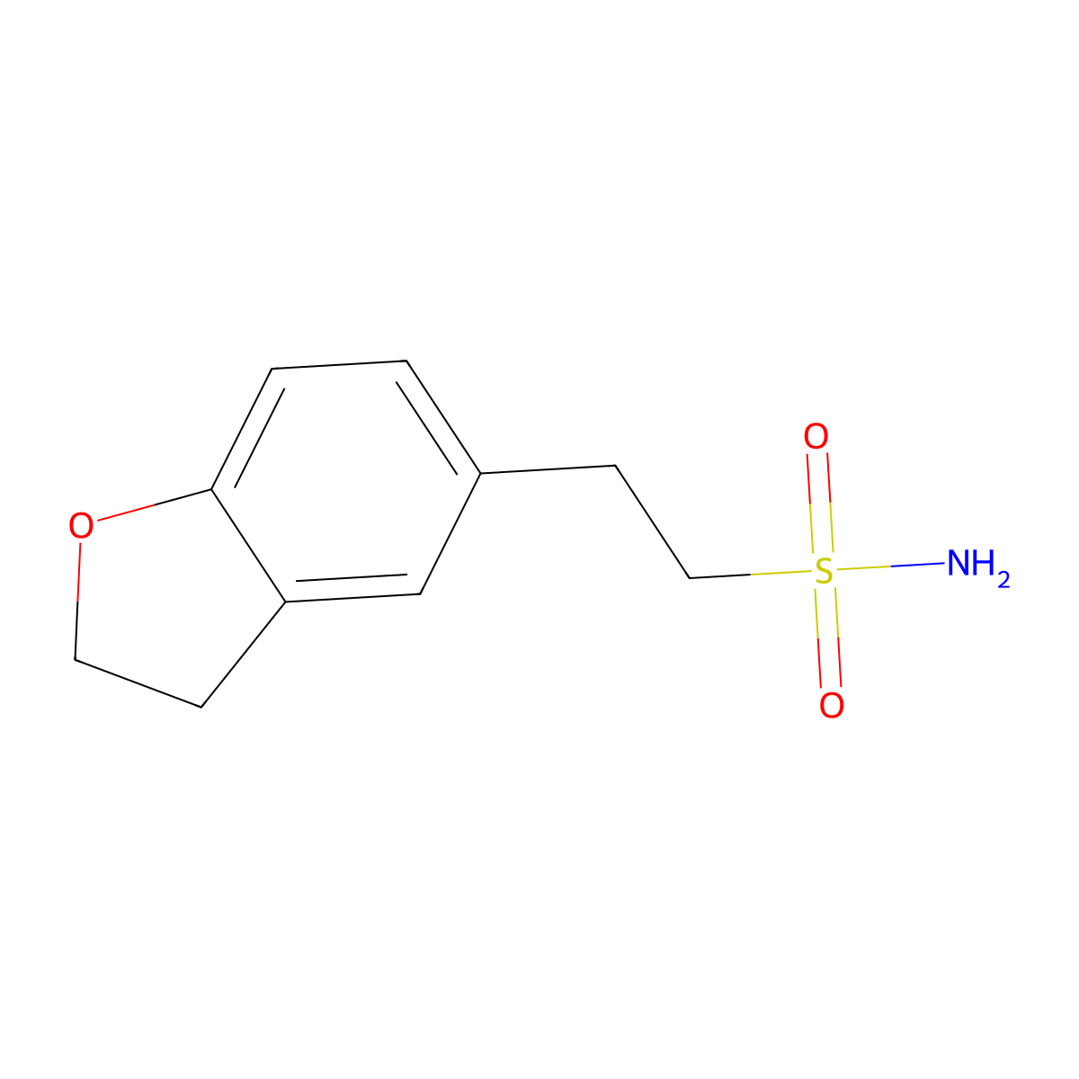 2-(2,3-Dihydro-1-benzofuran-5-yl)ethane-1-sulfonamide molecular structure, CAS 1484062-10-3