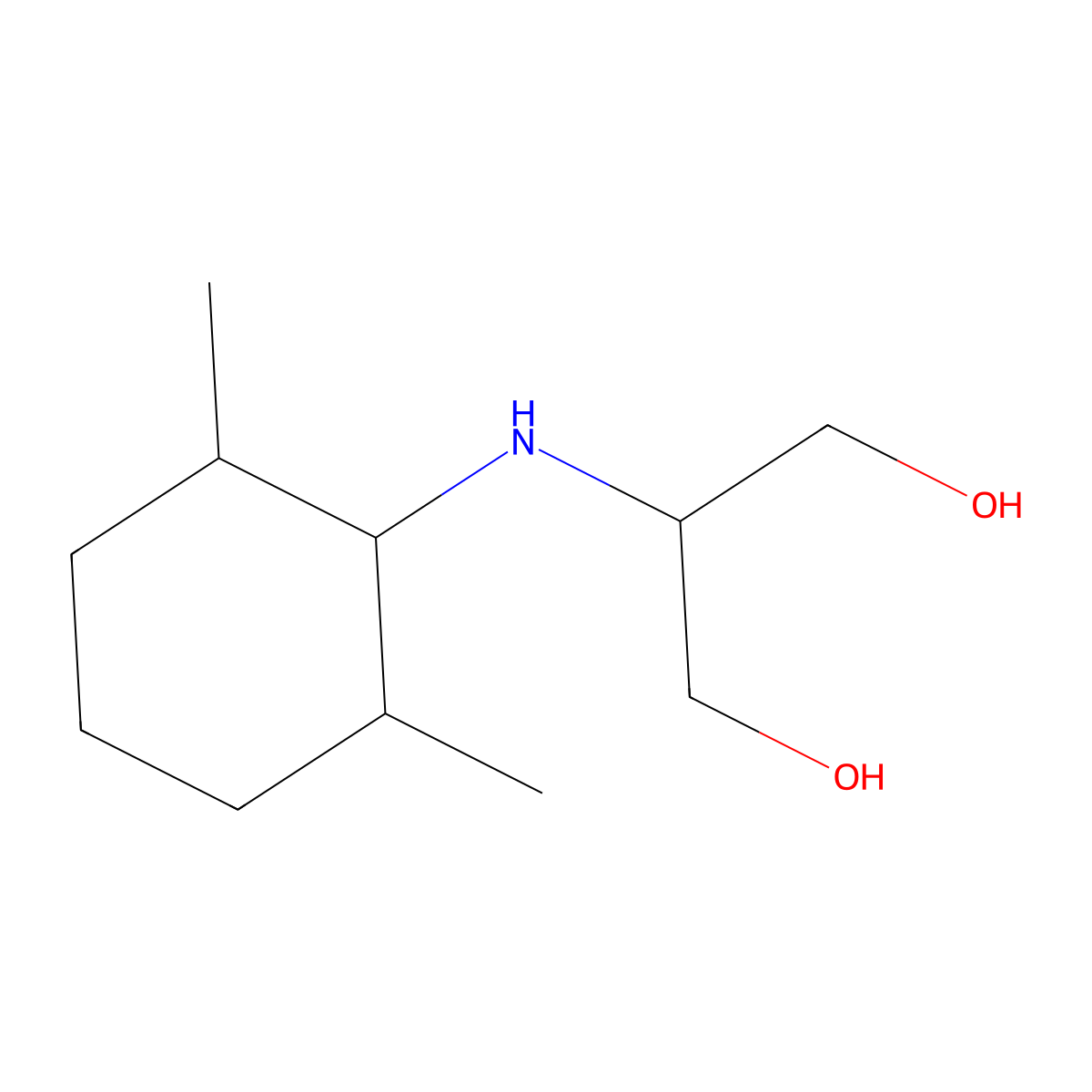 2-[(2,6-Dimethylcyclohexyl)amino]propane-1,3-diol molecular structure, CAS 1484065-62-4