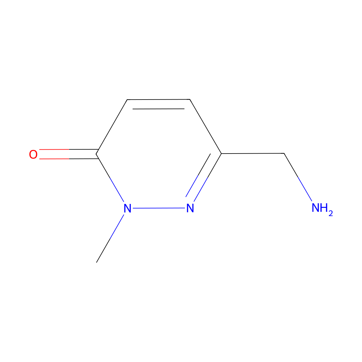 6-(aminomethyl)-2-methylpyridazin-3(2H)-one molecular structure, CAS 1484077-91-9