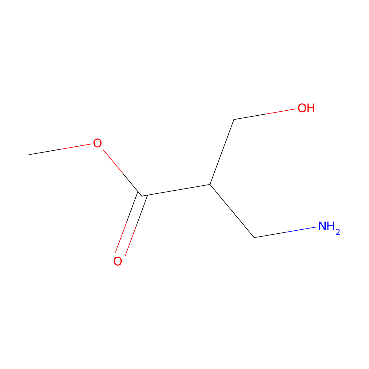 Methyl 3-amino-2-(hydroxymethyl)propanoate molecular structure, CAS 1484079-83-5