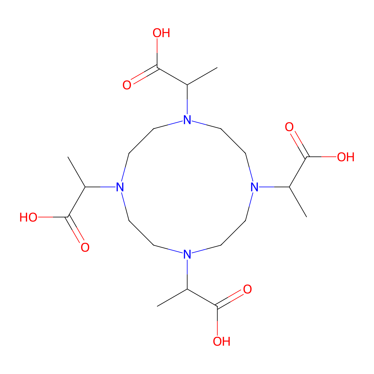 (R)-tetraMe-Tetraxetan molecular structure, CAS 148408-89-3