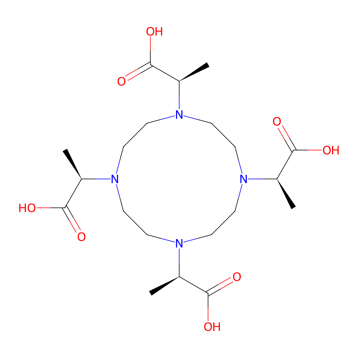 (R)-tetraMe-Tetraxetan molecular structure, CAS 148408-89-3