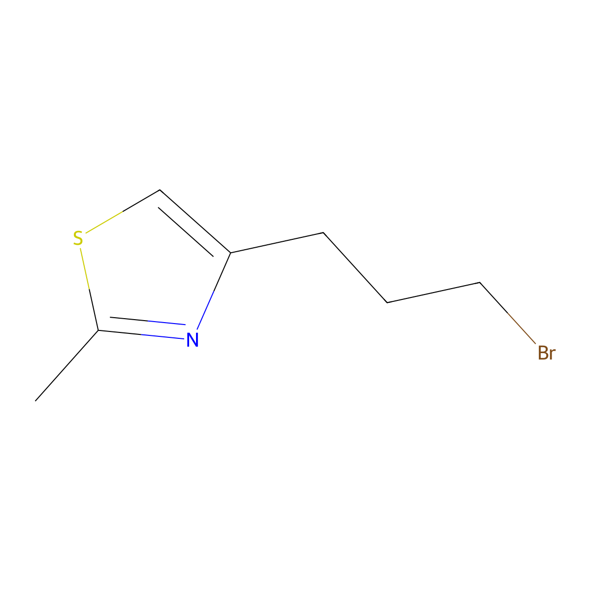 4-(3-Bromopropyl)-2-methyl-1,3-thiazole molecular structure, CAS 1484082-64-5