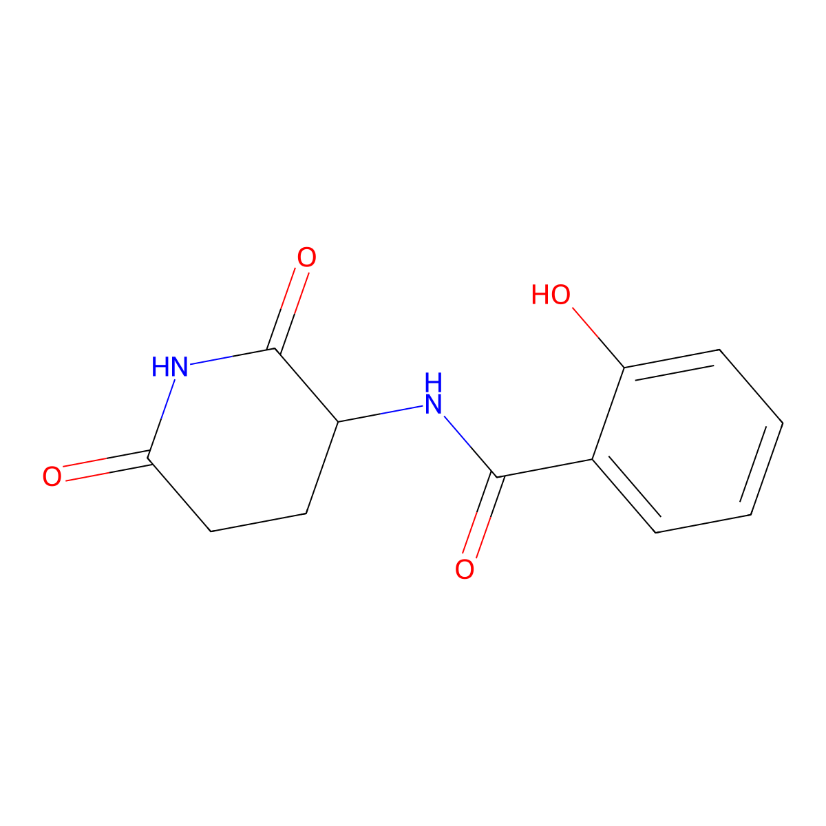 N-(2,6-dioxo-3-piperidinyl)-2-hydroxyBenzamide molecular structure, CAS 1484087-54-8