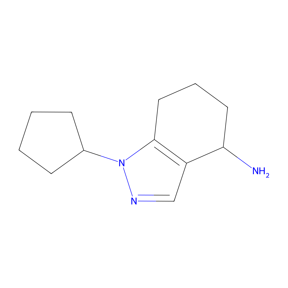 1-Cyclopentyl-4,5,6,7-tetrahydro-1H-indazol-4-amine molecular structure, CAS 1484115-68-5