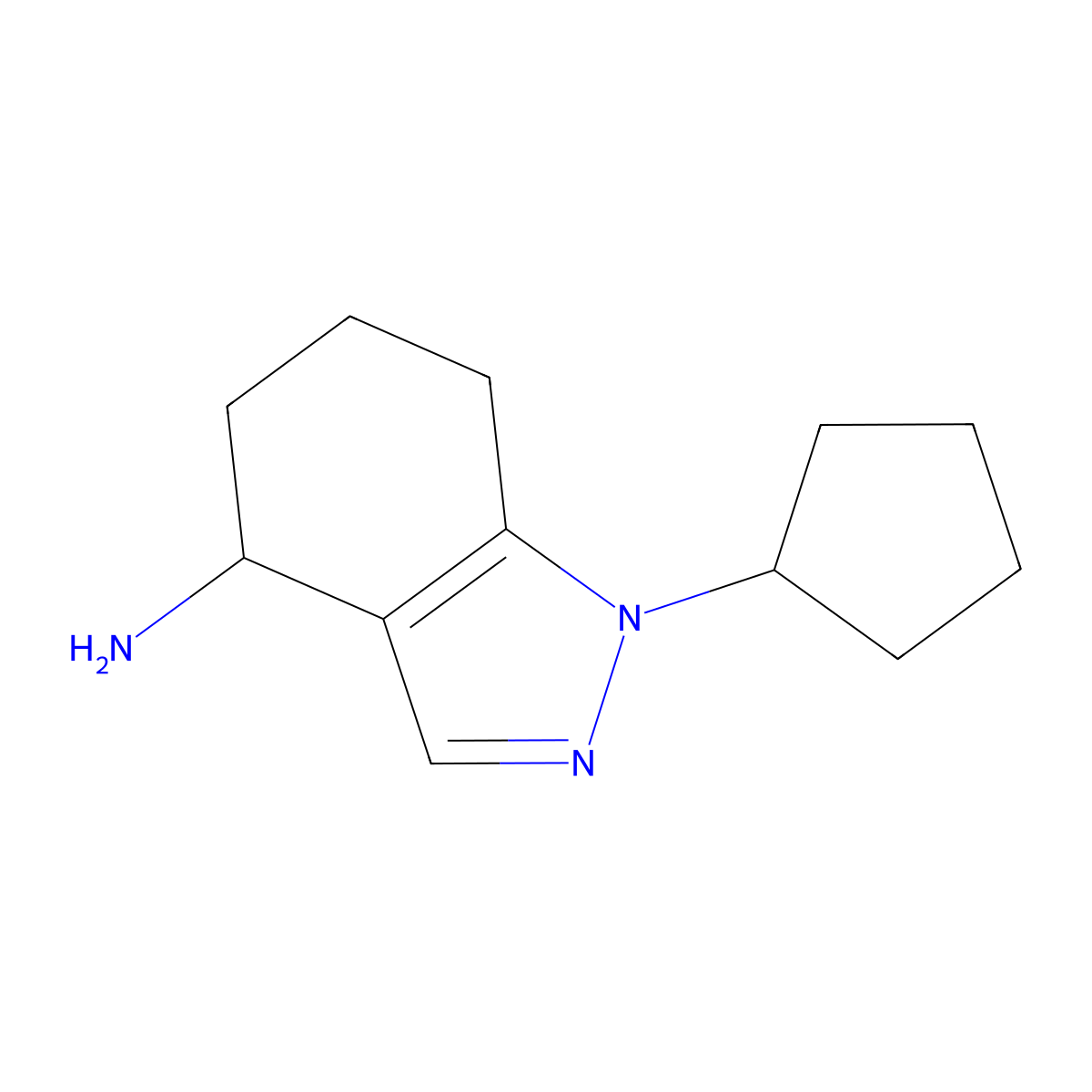 1-Cyclopentyl-4,5,6,7-tetrahydro-1H-indazol-4-amine molecular structure, CAS 1484115-68-5