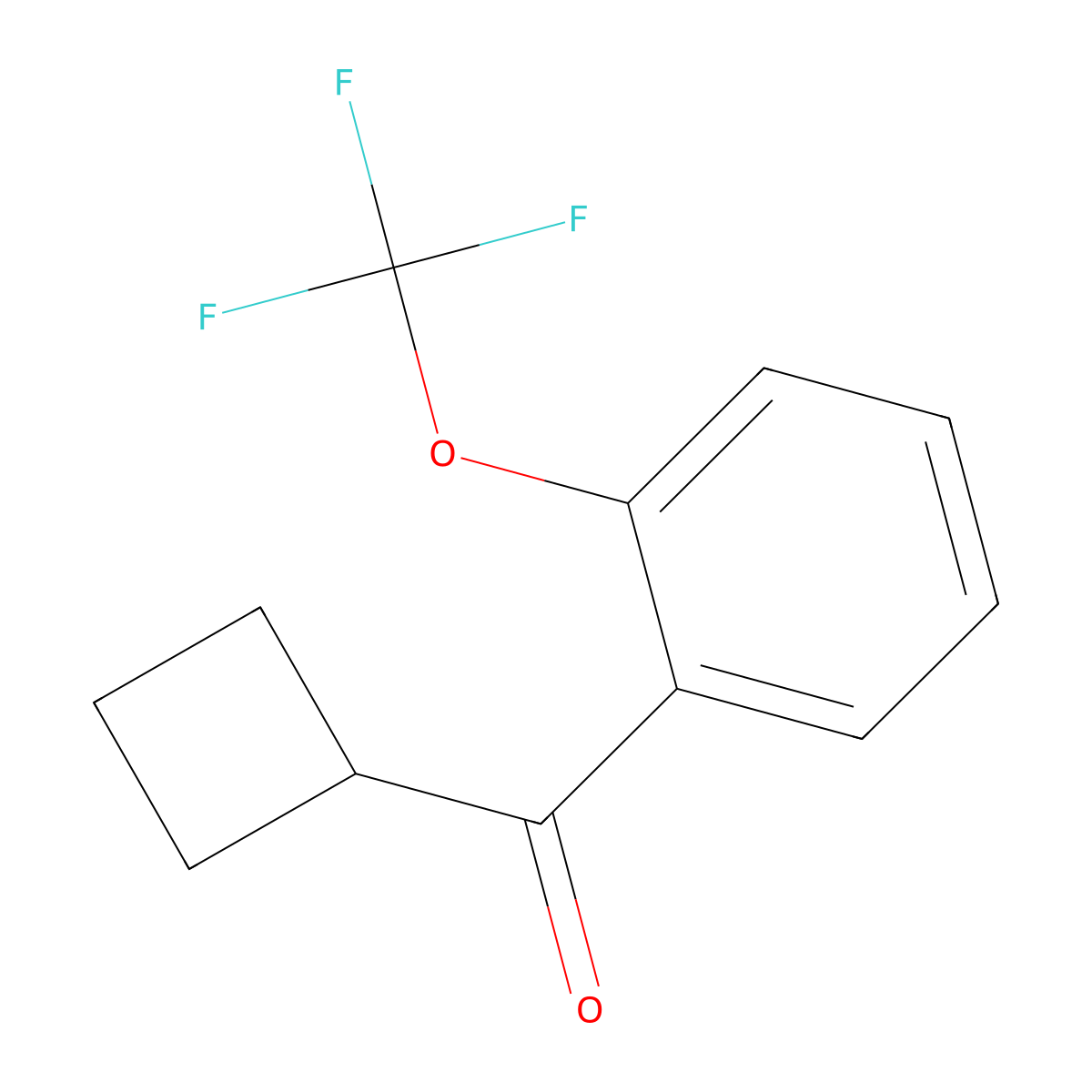 Cyclobutyl(2-(trifluoromethoxy)phenyl)methanone molecular structure, CAS 1484122-18-0