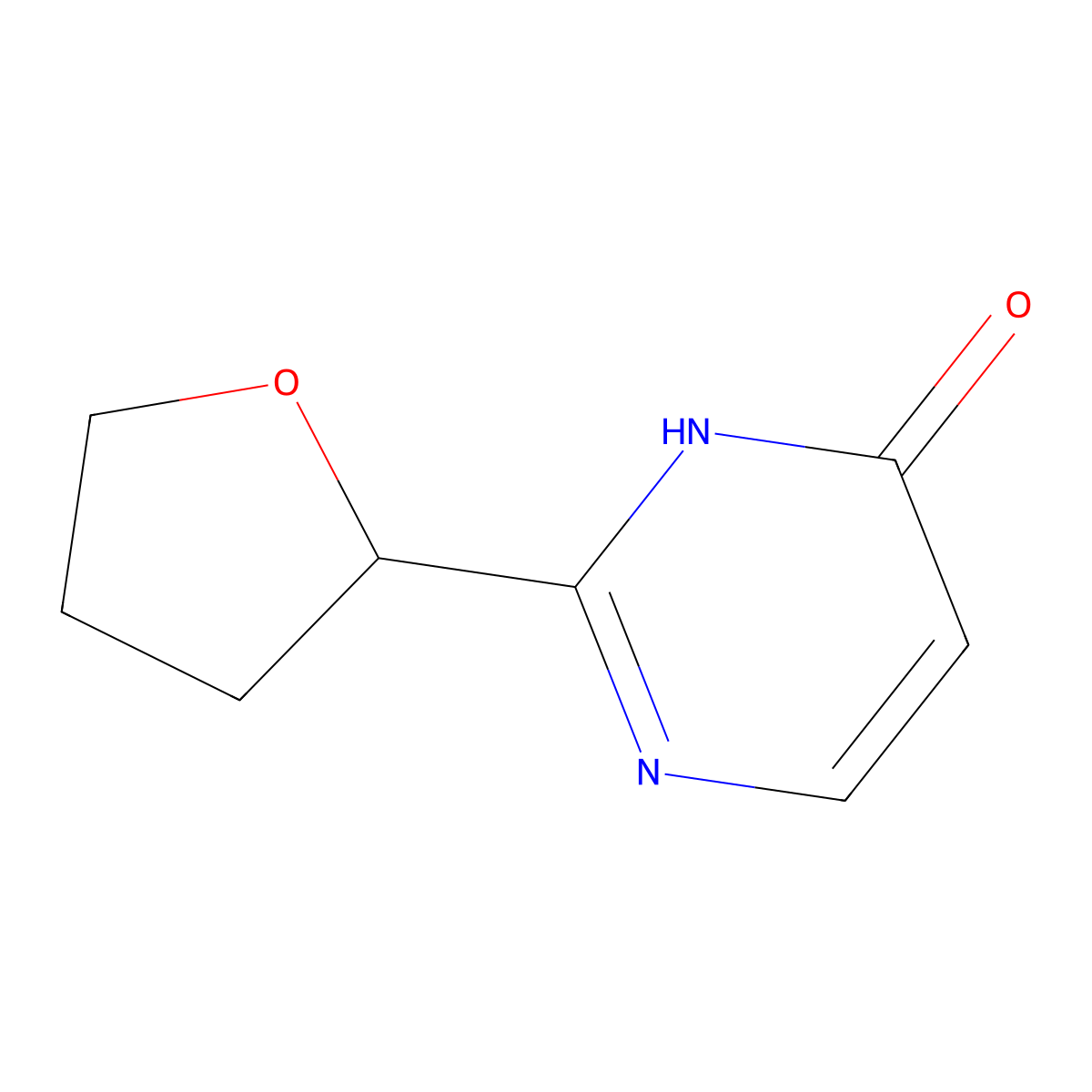 2-(Oxolan-2-yl)pyrimidin-4-ol molecular structure, CAS 1484125-97-4