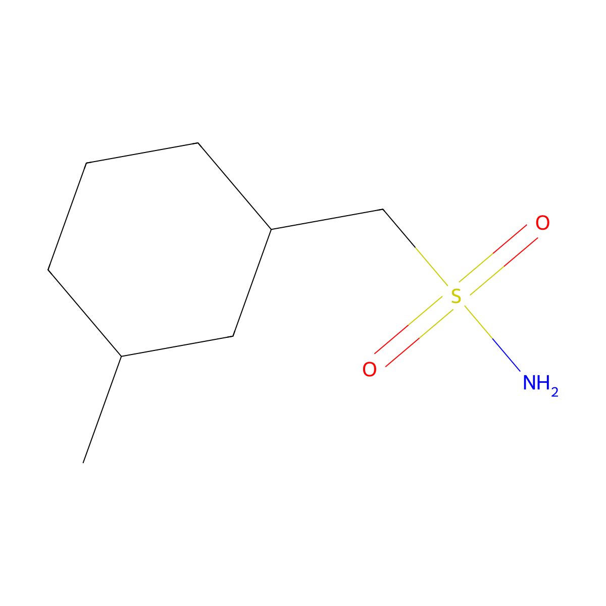 (3-Methylcyclohexyl)methanesulfonamide molecular structure, CAS 1484133-29-0