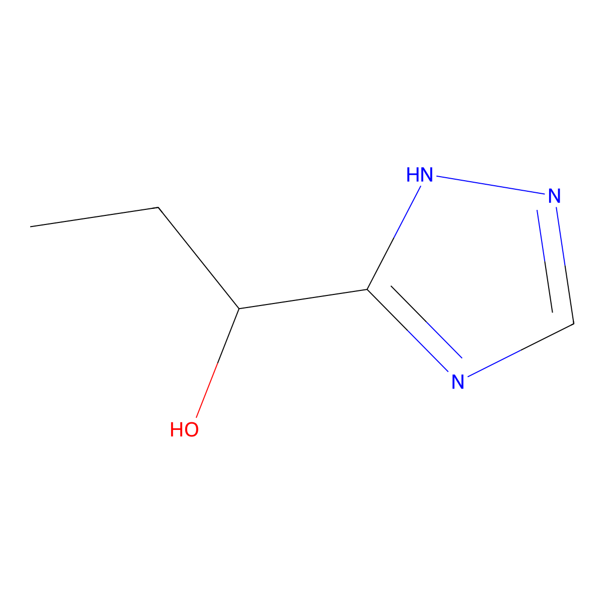 1-(4H-1,2,4-triazol-3-yl)propan-1-ol molecular structure, CAS 1484134-92-0