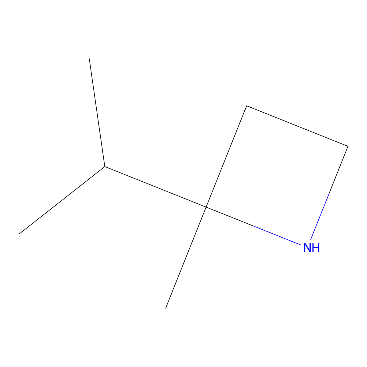 2-Methyl-2-(propan-2-yl)azetidine molecular structure, CAS 1484148-27-7