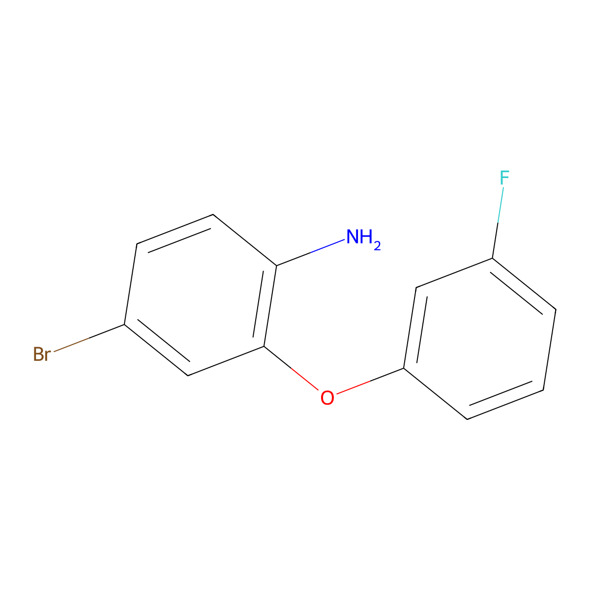 4-Bromo-2-(3-fluorophenoxy)benzenamine molecular structure, CAS 1484153-49-2