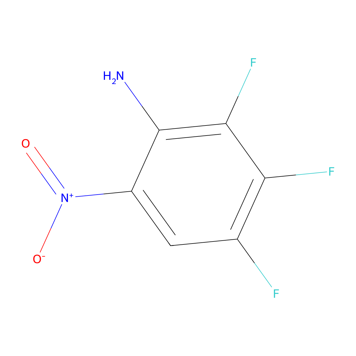 2,3,4-Trifluoro-6-nitroaniline molecular structure, CAS 148416-38-0