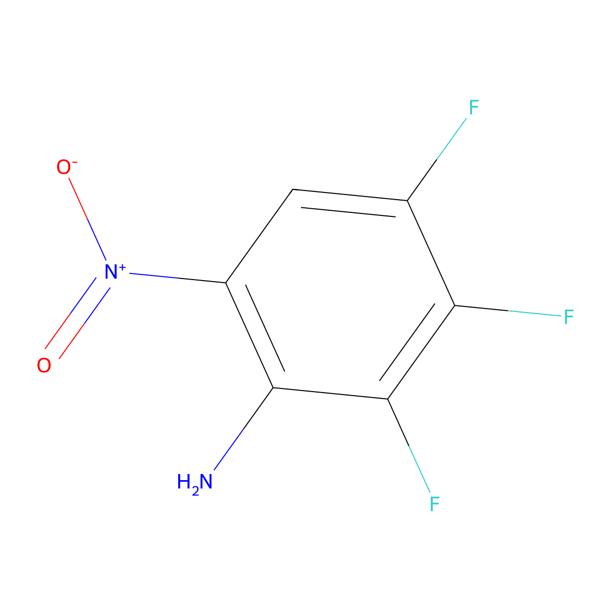 2,3,4-Trifluoro-6-nitroaniline molecular structure, CAS 148416-38-0