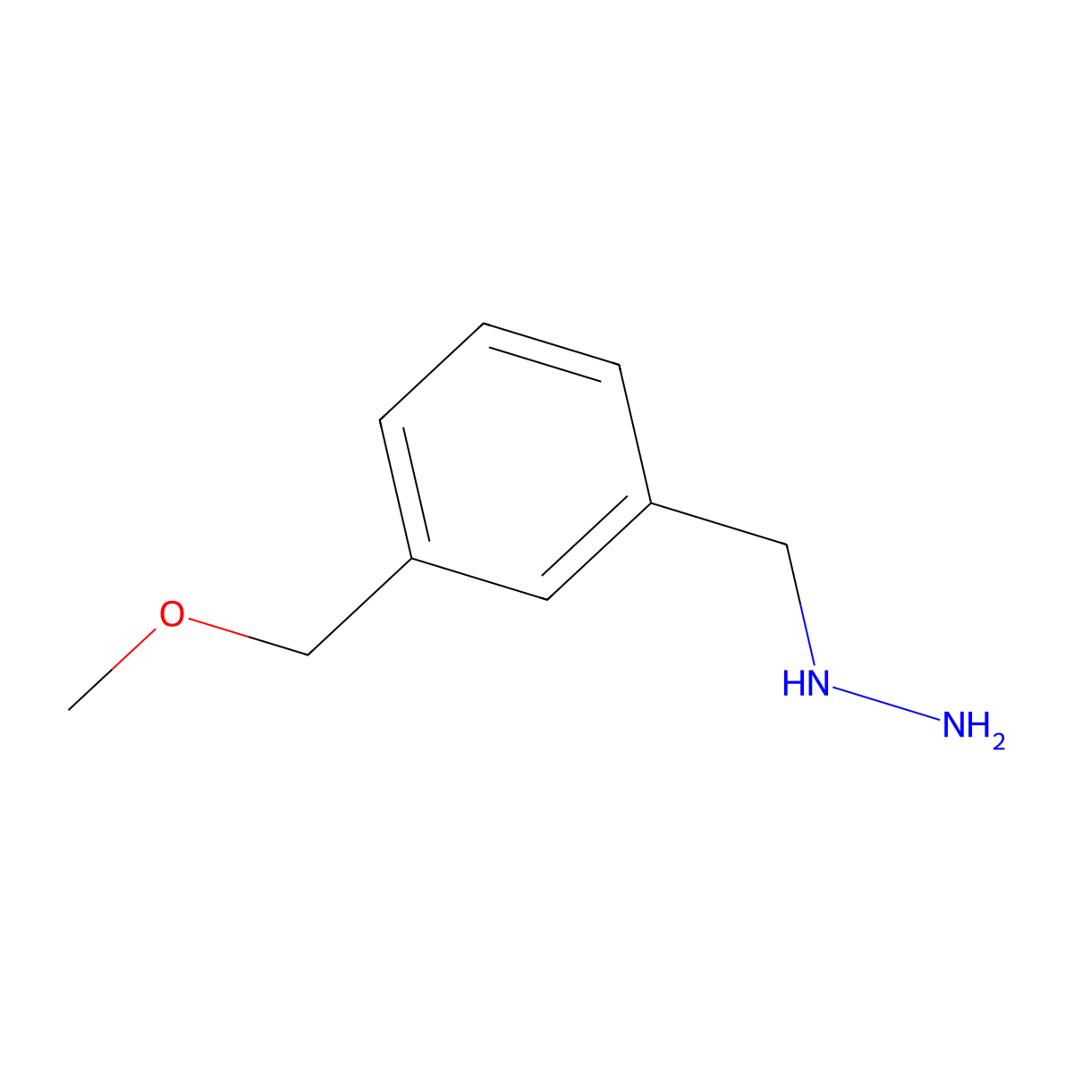 (3-(Methoxymethyl)benzyl)hydrazine molecular structure, CAS 1484174-91-5