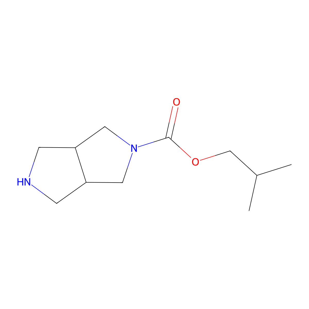 isobutyl hexahydropyrrolo[3,4-c]pyrrole-2(1H)-carboxylate molecular structure, CAS 1484178-65-5
