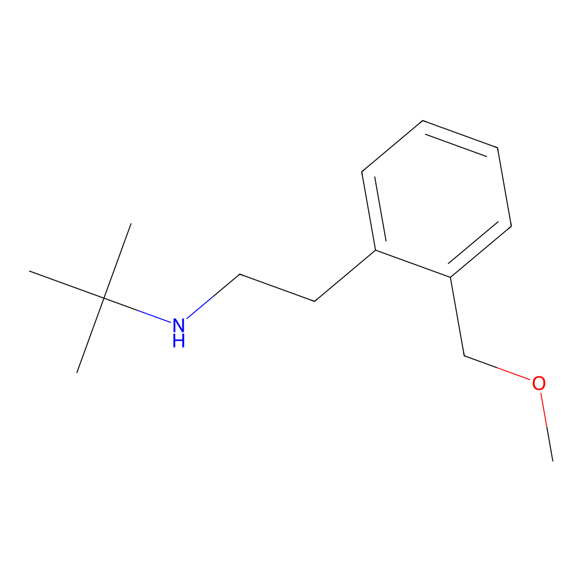 Tert-butyl({2-[2-(methoxymethyl)phenyl]ethyl})amine molecular structure, CAS 1484193-08-9