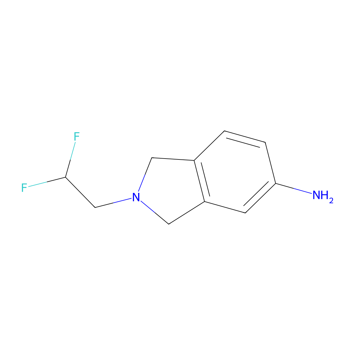 2-(2,2-difluoroethyl)-2,3-dihydro-1H-isoindol-5-amine molecular structure, CAS 1484193-33-0